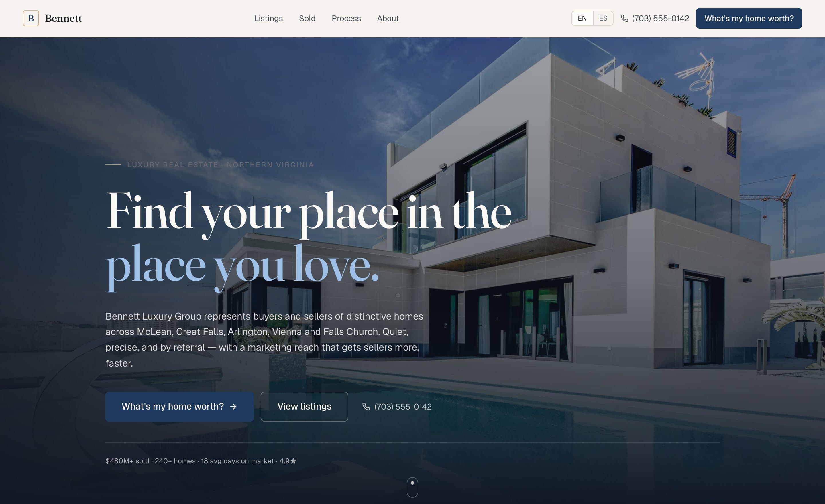 Bennett Luxury Group — live demo site preview